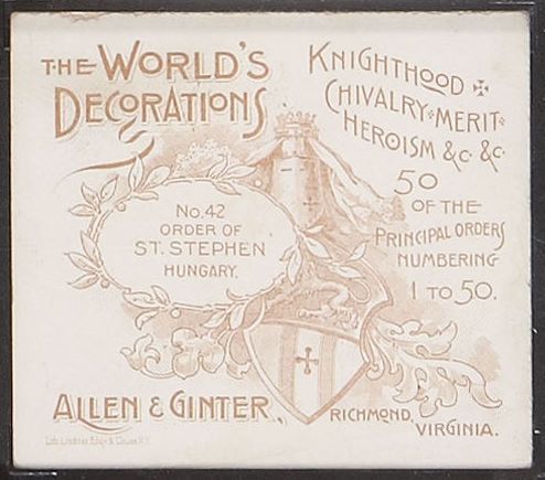 N44 1890 Allen and Ginter The World's Decorations
